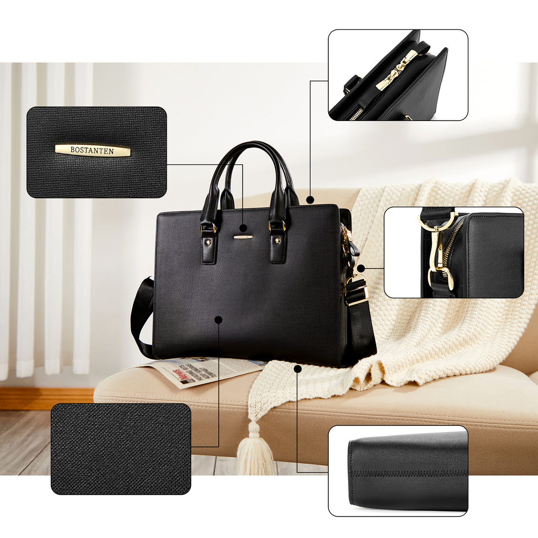 Johan Leather Lawyers Briefcase - Premium Laptop Bag