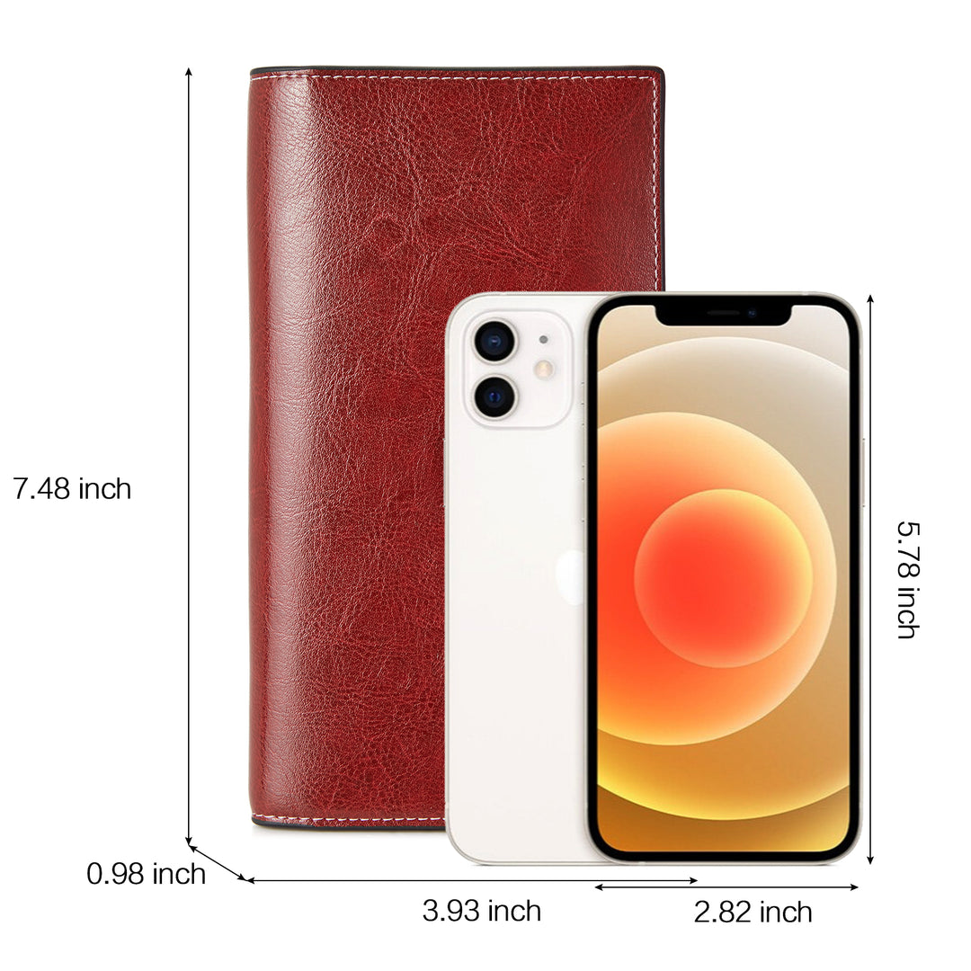 Lomy RFID Genuine Leather Wallet — Checkbook - BOSTANTEN