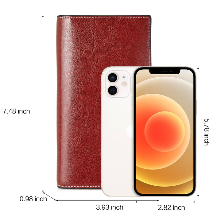 Lomy RFID Genuine Leather Wallet — Checkbook - BOSTANTEN