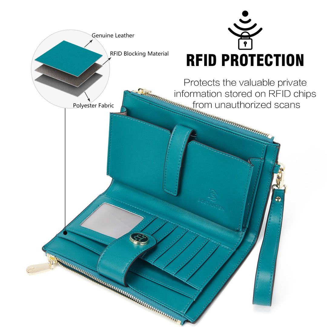 Rozenn  Slim Wallet Leather —— Multi-Function - BOSTANTEN