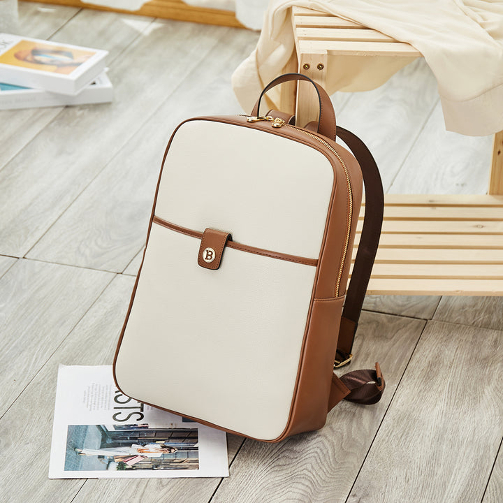 Libe Leather Laptop Backpack for Women  For Travel - BOSTANTEN