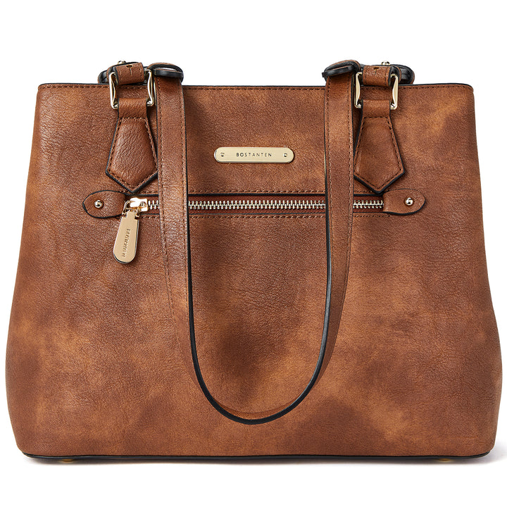 BOSTANTEN Damen Handtasche Kunstleder Schultertasche Weiche Designer Top Griff Geldbörsen 