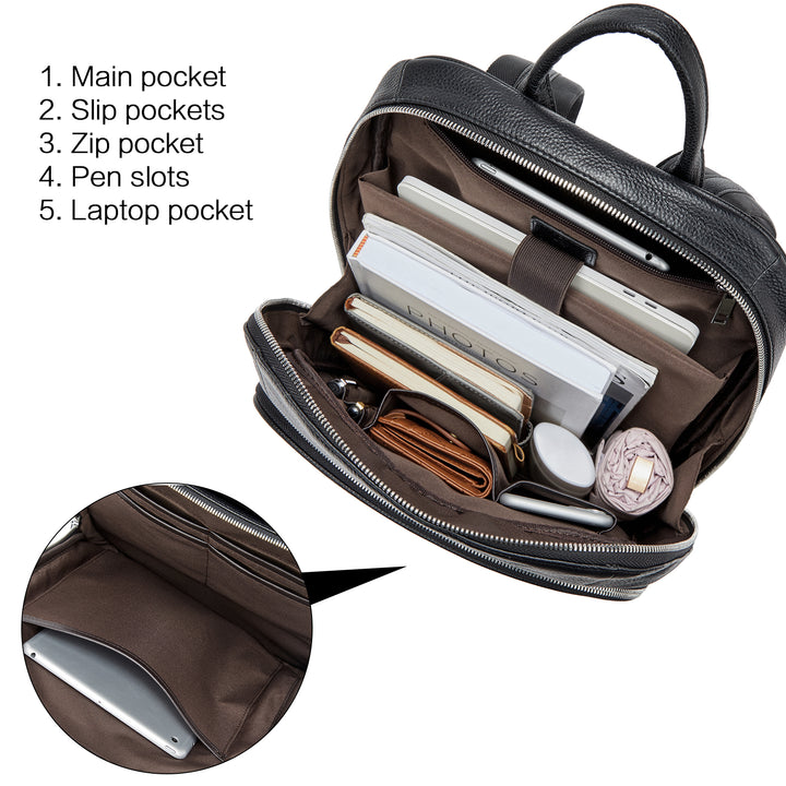 Nombongo 15.6 Laptop Leather Bag — Comfortable - BOSTANTEN