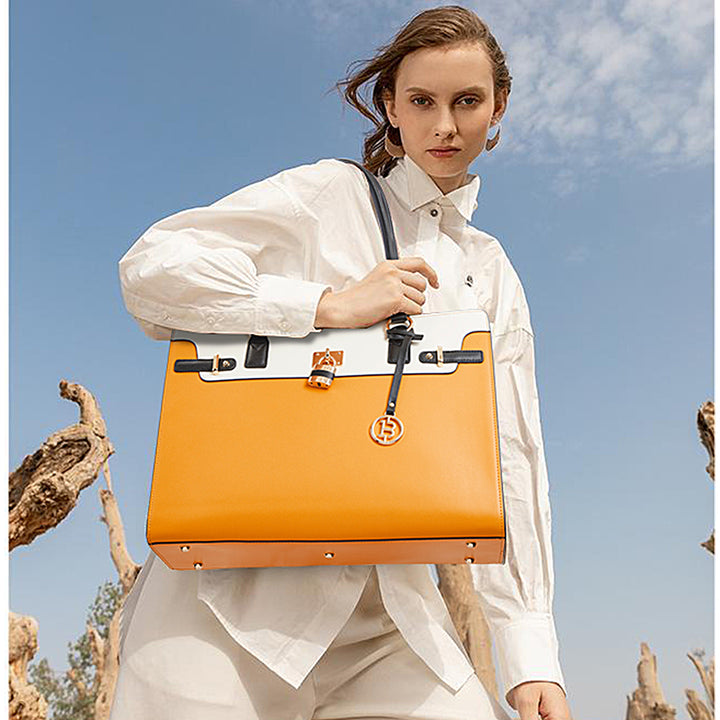 Machk Vintage Style Leather Briefcase — Fashion Everlasting