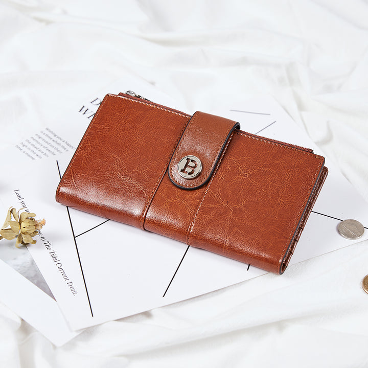 Lomy  Real Leather Wallet Womens — RFID Blocking - BOSTANTEN