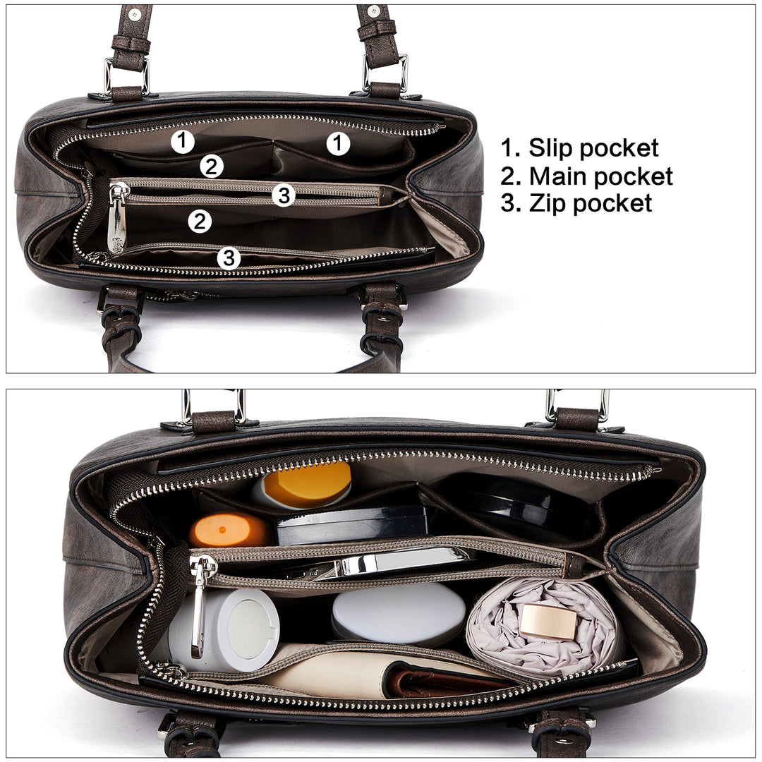 BOSTANTEN Women Handbag Genuine Leather Shoulder Bag Soft Designer Top Handle Purses