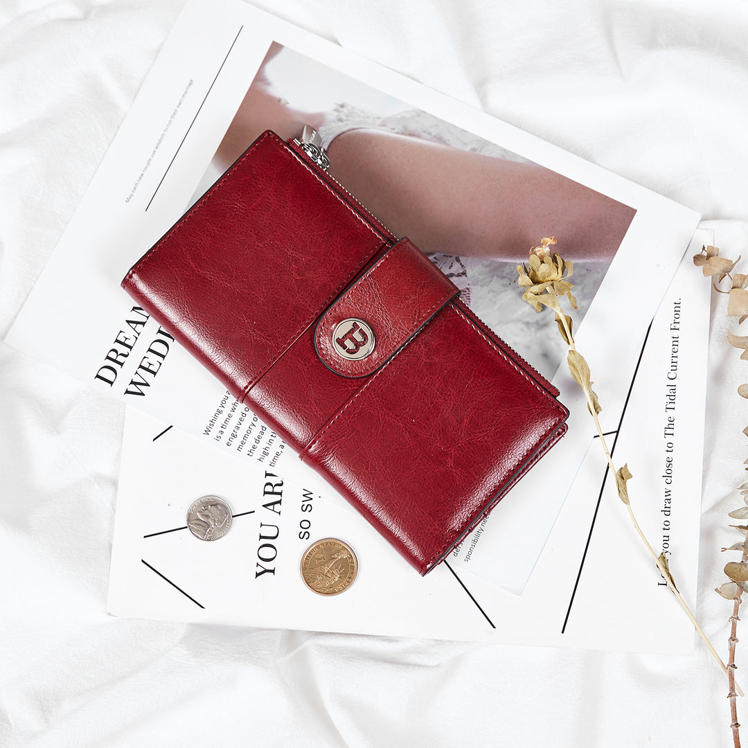 Lomy  Real Leather Wallet Womens — RFID Blocking - BOSTANTEN
