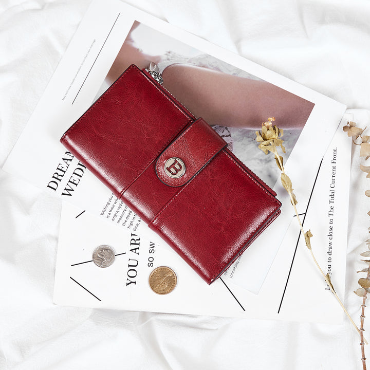Lomy  Real Leather Wallet Womens — RFID Blocking - BOSTANTEN