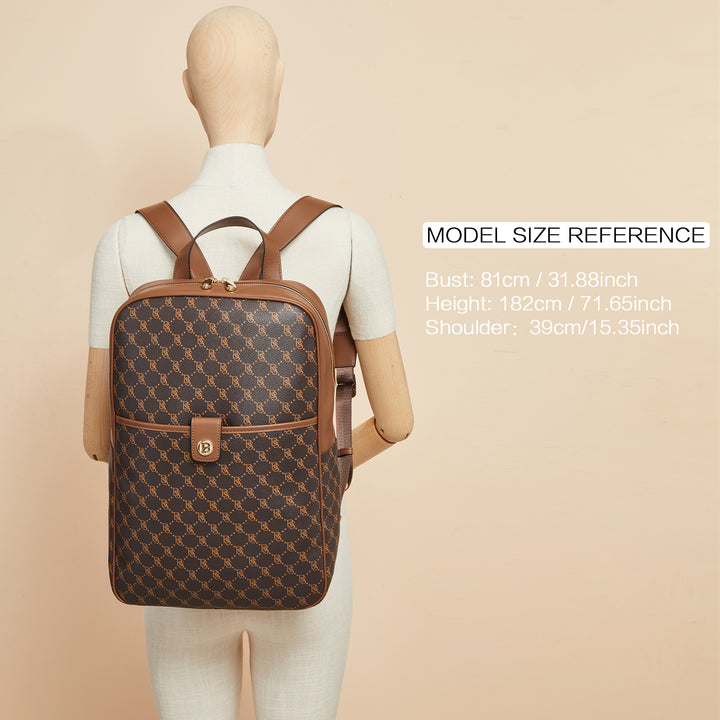 Libe Leather Laptop Backpack for Women  For Travel - BOSTANTEN