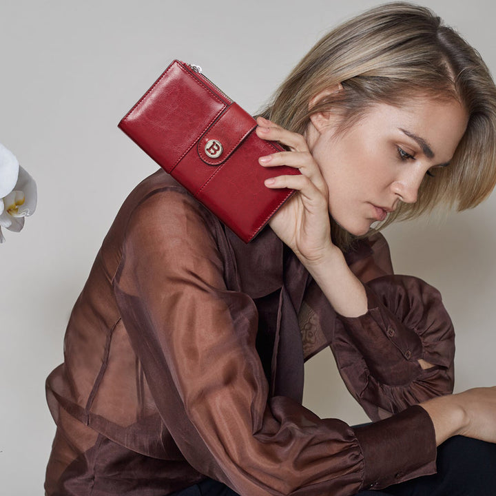 Lomy  Real Leather Wallet Womens — RFID Blocking - BOSTANTEN