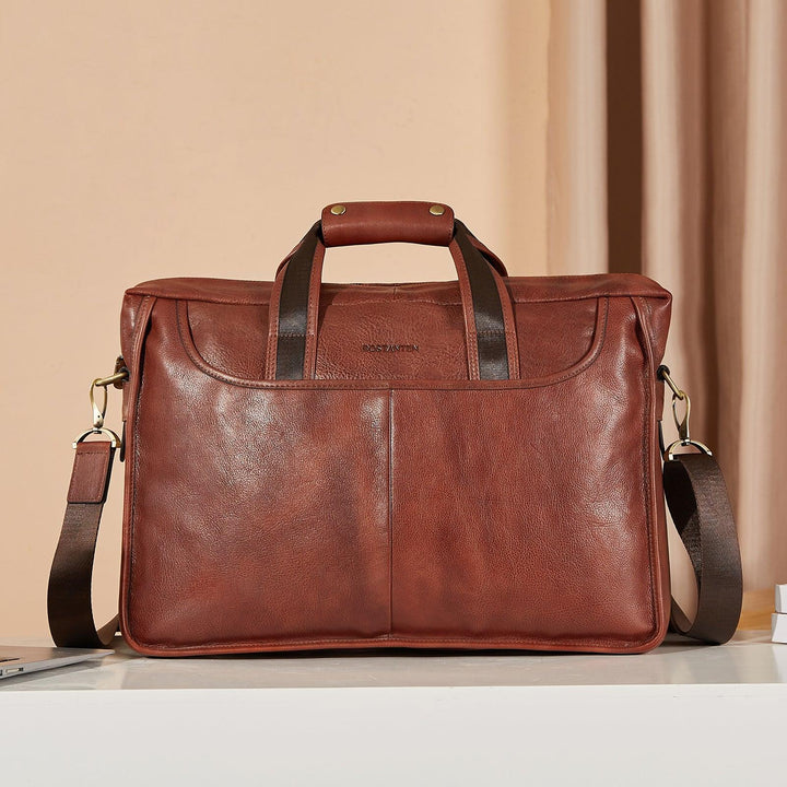 17 inch Men's Briefcase Messenger Bag — Business Lawyer - BOSTANTEN