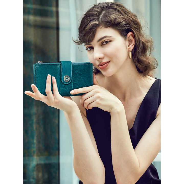 Lomy  Real Leather Wallet Womens — RFID Blocking - BOSTANTEN