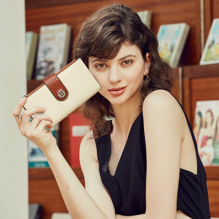 Lomy  Real Leather Wallet Womens — RFID Blocking - BOSTANTEN