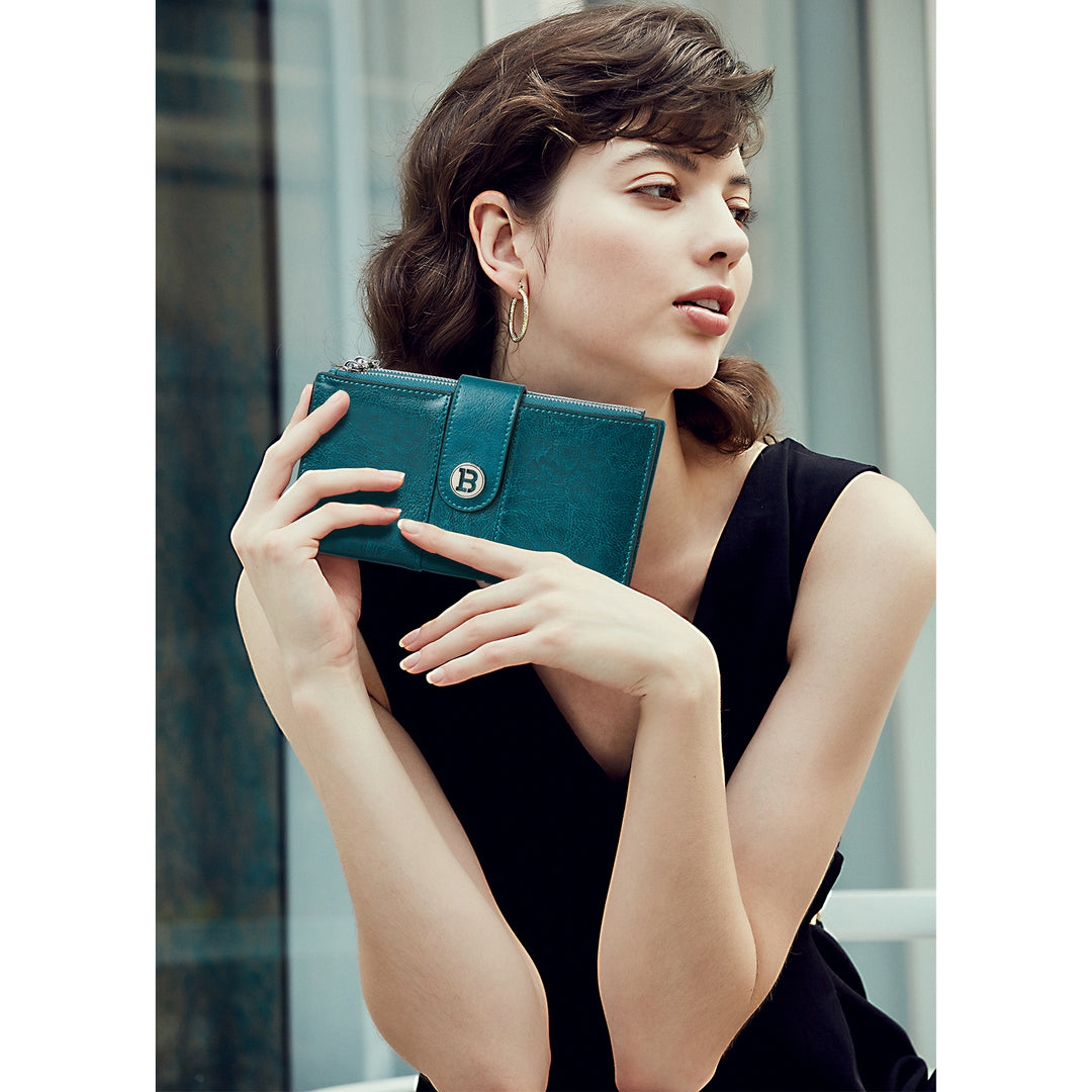 Lomy  Real Leather Wallet Womens — RFID Blocking - BOSTANTEN