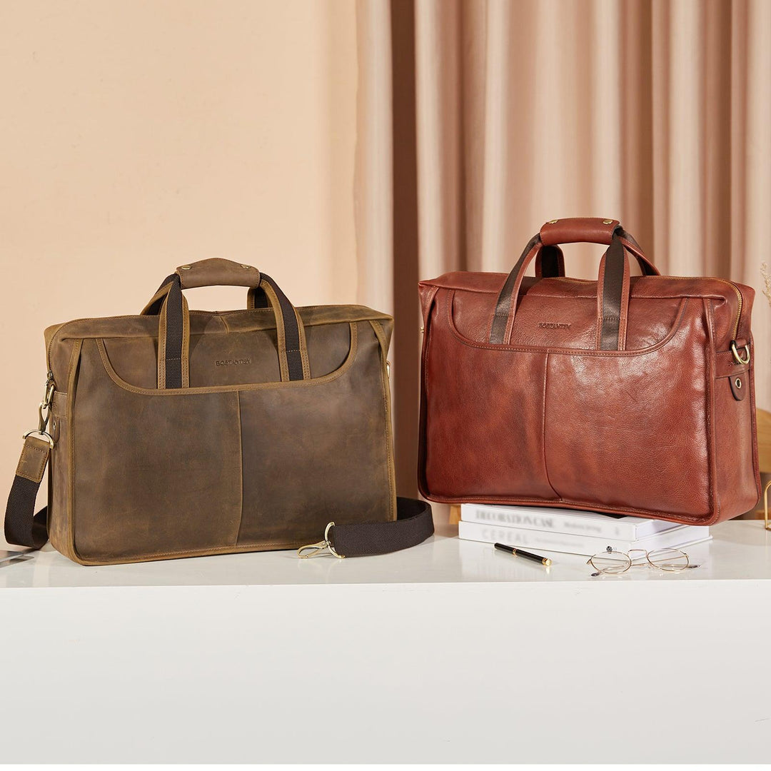 17 inch Men's Briefcase Messenger Bag — Business Lawyer - BOSTANTEN