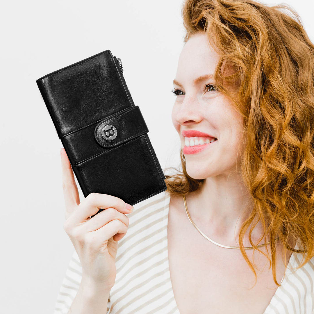 Lomy  Real Leather Wallet Womens — RFID Blocking - BOSTANTEN