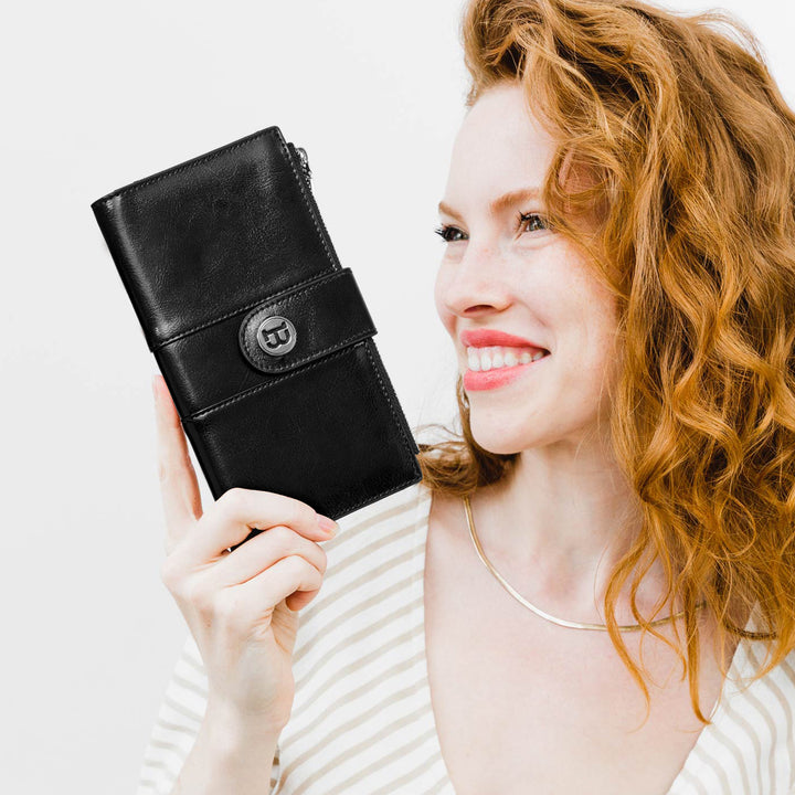 Lomy  Real Leather Wallet Womens — RFID Blocking - BOSTANTEN