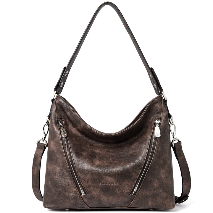 BOSTANTEN Women Leather Handbag Designer Ladies Hobo Purses Shoulder Bags
