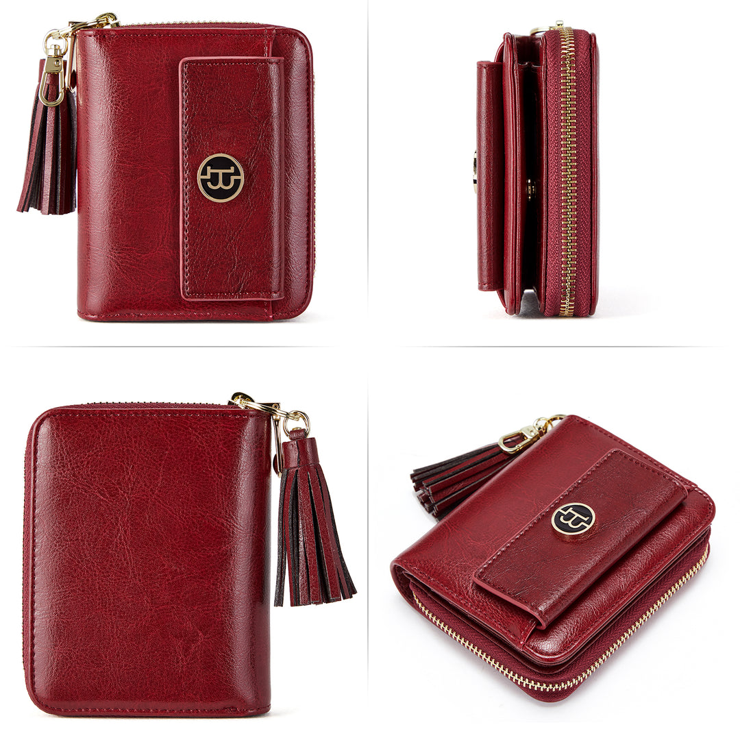 Lomy Small Coin & Card Purse With Tassel — Cowhide - BOSTANTEN