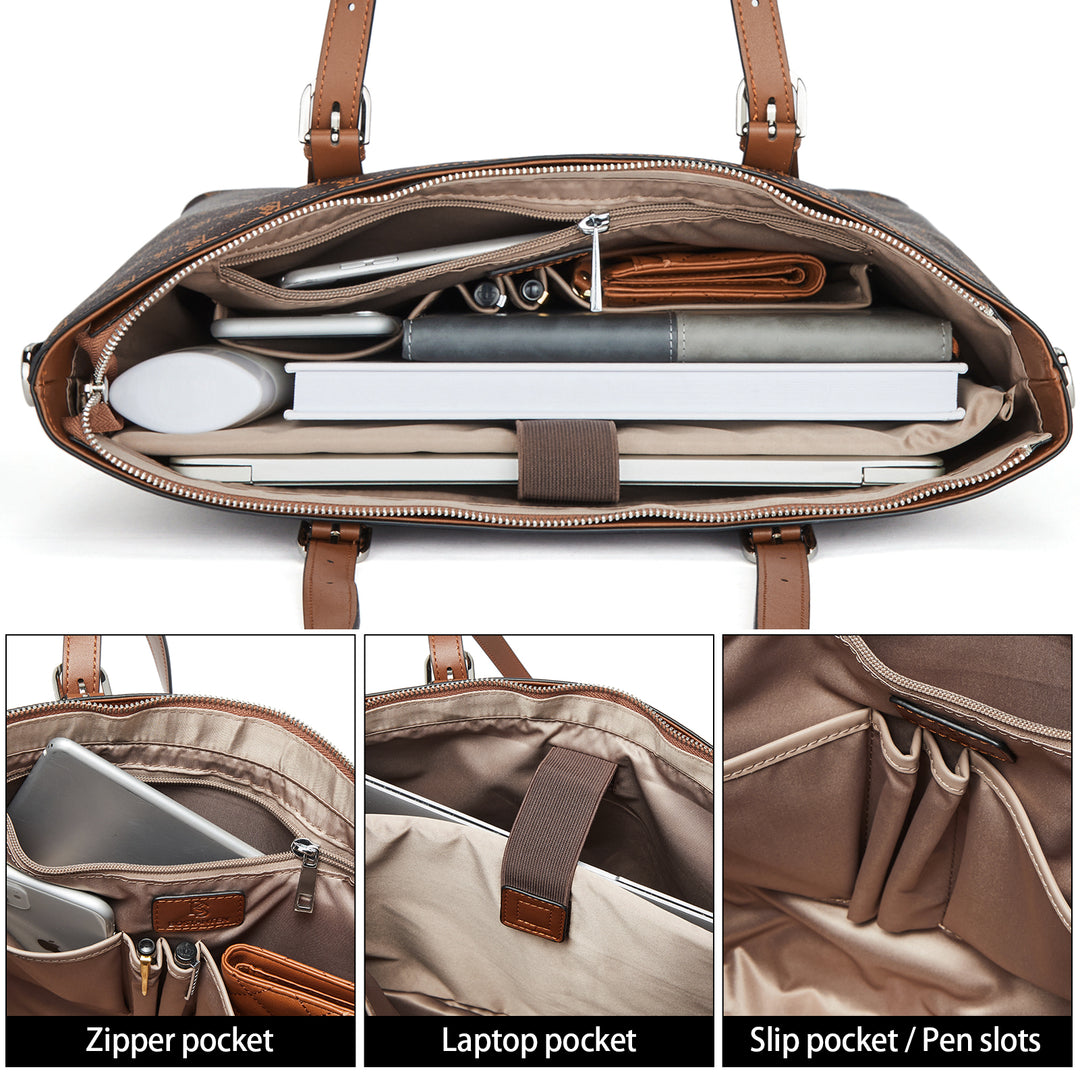 Carol  Women Briefcase  —  Vintage Tote - BOSTANTEN