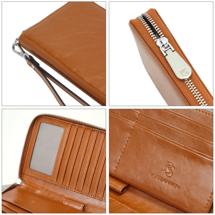 Rozenn Wallets with Wristlet Clutch
