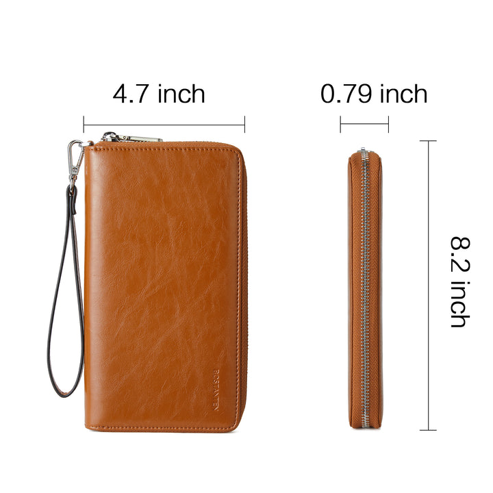 Rozenn Wallets with Wristlet Clutch