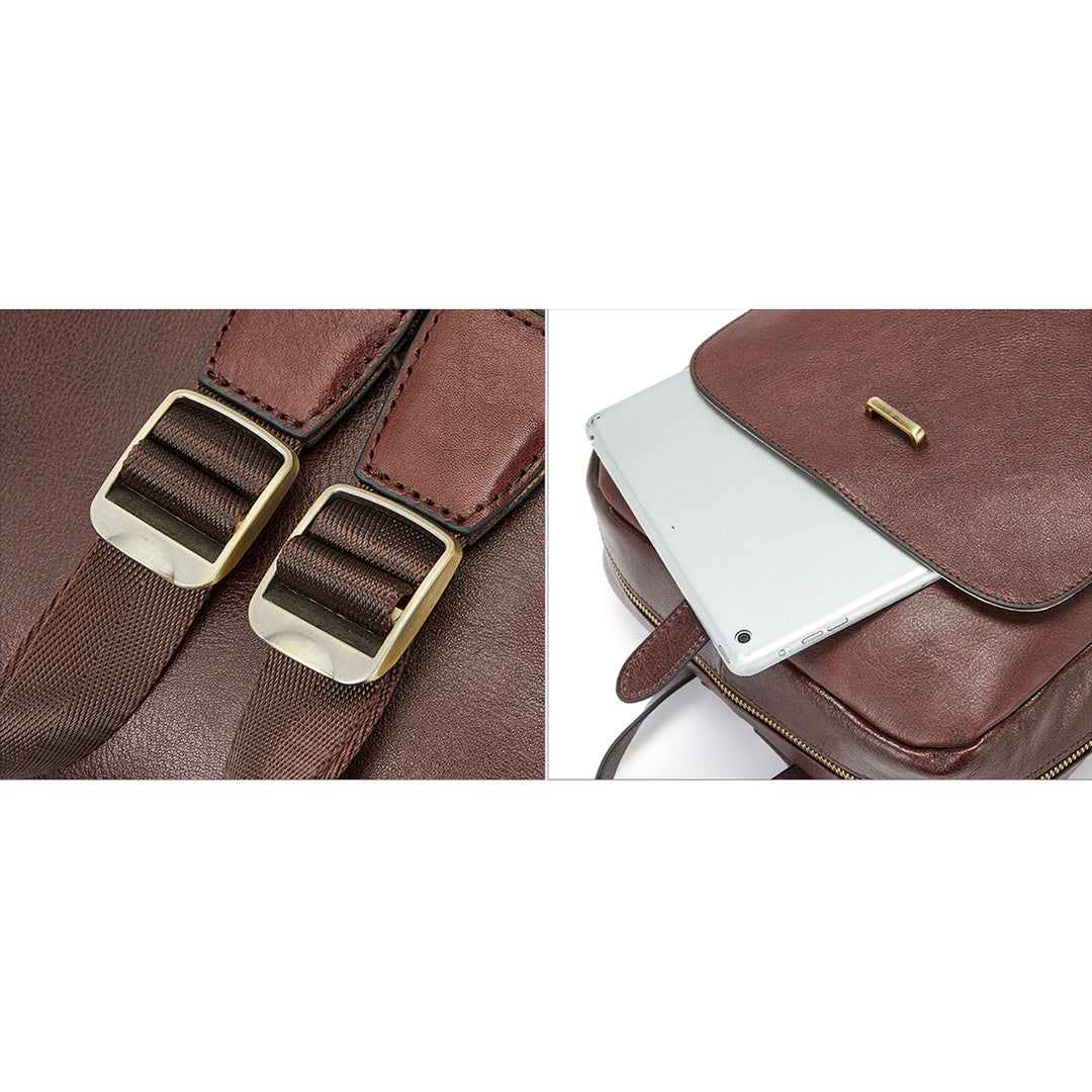 Minoru Women's Leather Business Laptop Backpack —— Full Grain - BOSTANTEN