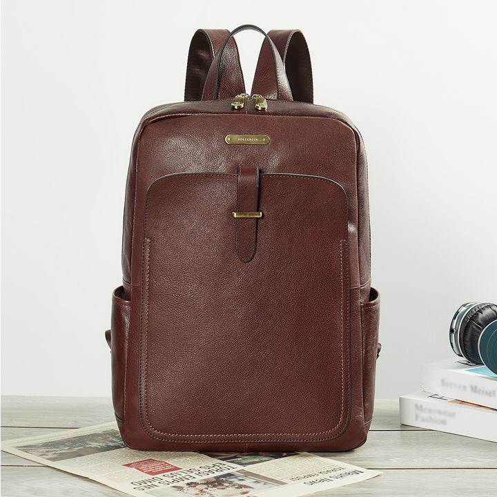 Minoru Women's Leather Business Laptop Backpack —— Full Grain - BOSTANTEN