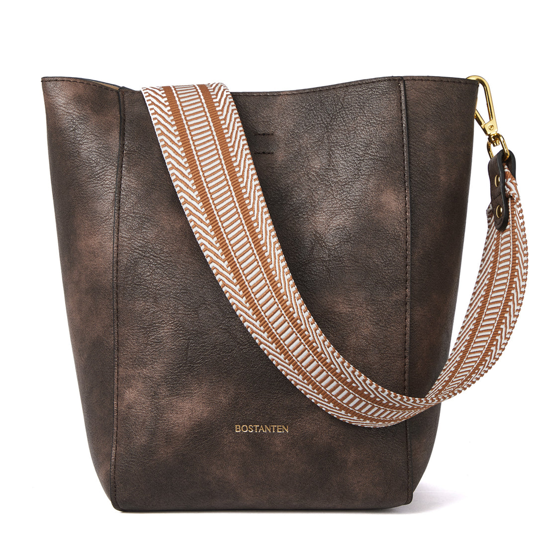 BOSTANTEN Leather Purses and Handbags for Women Designer Hobo Bucket Bag Fashion Small Crossbody Purses