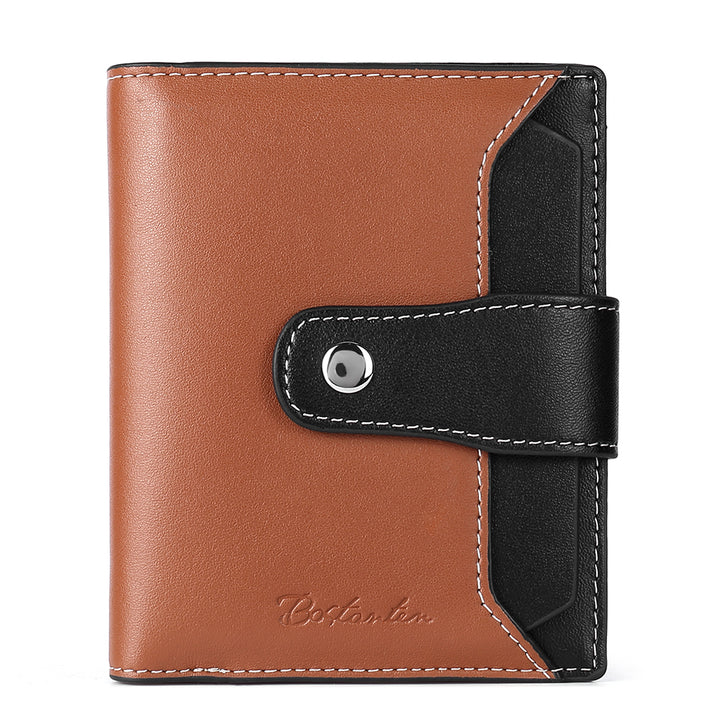 Lnna Small Wallet Zippered Checkbook Cover — ID Window - BOSTANTEN