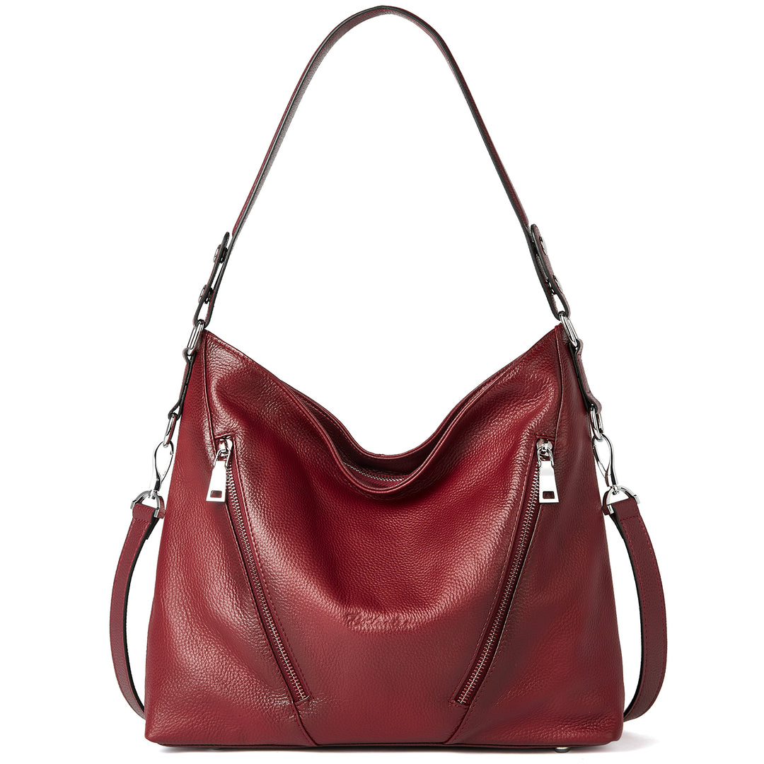BOSTANTEN Women Leather Handbag Designer Hobo Purses Shoulder Bag - BOSTANTEN