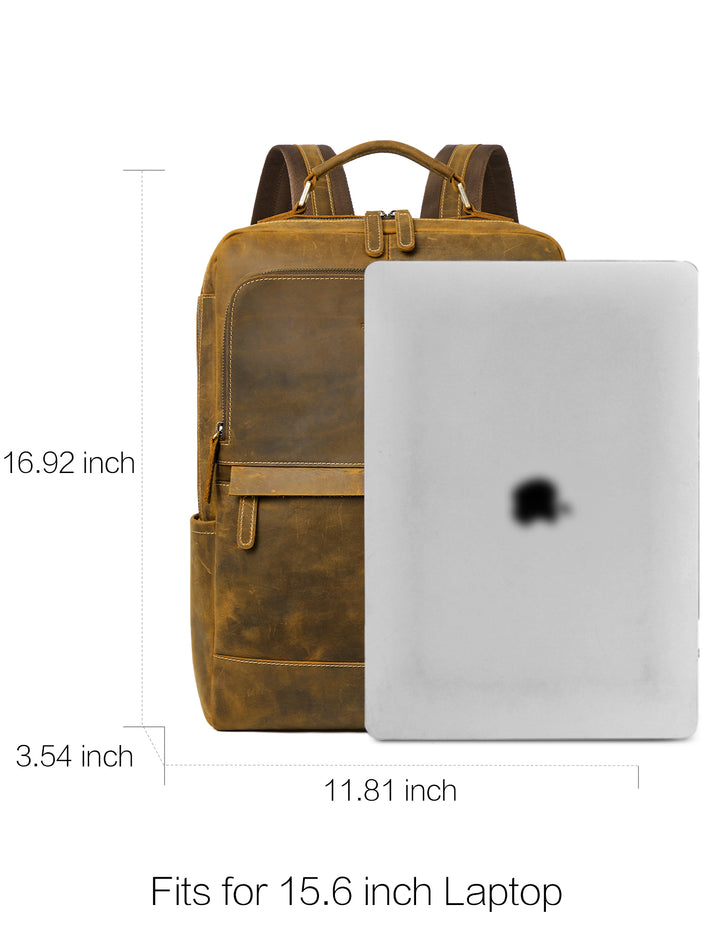 Großer Retro-Business-Rucksack für Herren für 15,6-Zoll-Laptops 