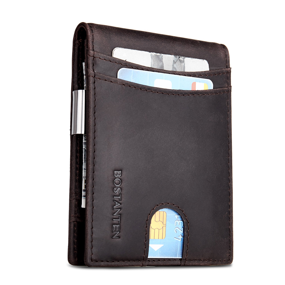 Rozenn Checkbook Wallet Men Bifold —— Slim - BOSTANTEN