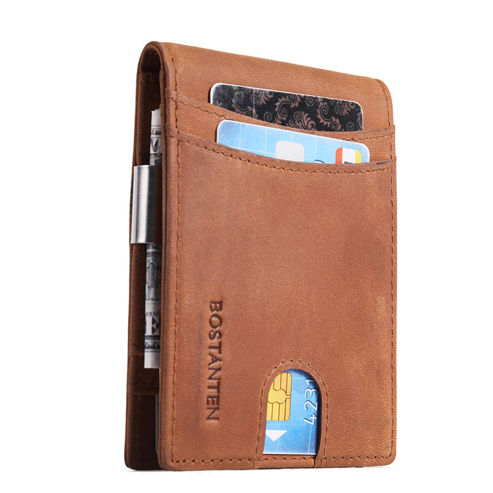 Rozenn Checkbook Wallet Men Bifold —— Slim - BOSTANTEN