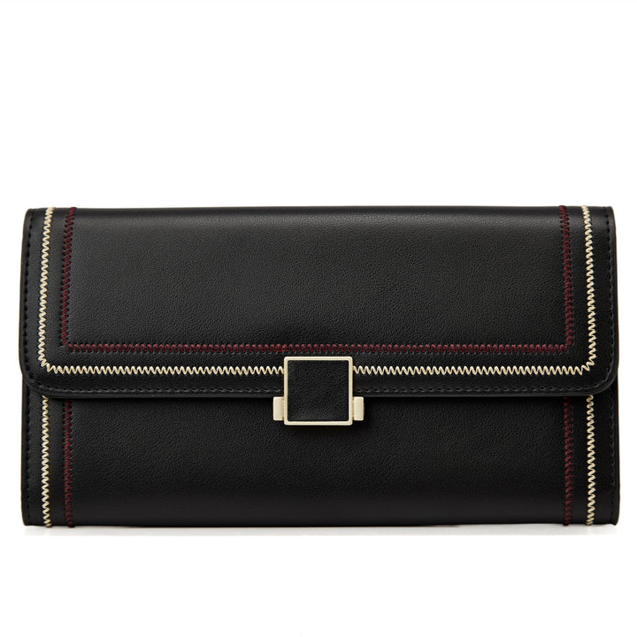 BOSTANTEN Womens Wallet Large Capacity Cash Clutch Purse with Buckle Credit Cards Holder - BOSTANTEN