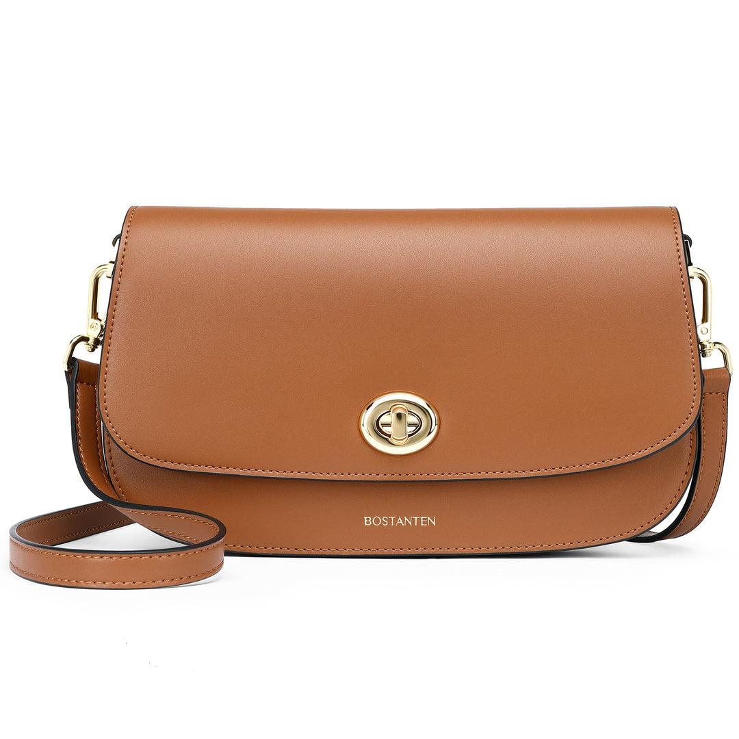 BOSTANTEN Small Crossbody Bag for Women Leather Top-handle Handbag Designer Shouldr Purse - BOSTANTEN
