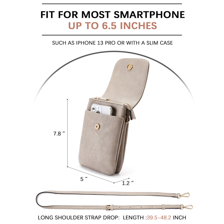 Evelyn Leather Crossbody Phone Wallet For Women —— Boudoir Style