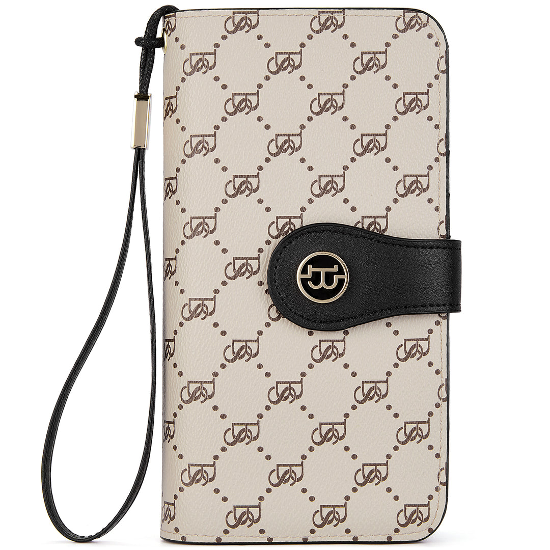 BOSTANTEN Womens Wallet Genuine Leather Large Capacity Wristlet Clutch Purse Credit Card Holder with RFID Blocking
