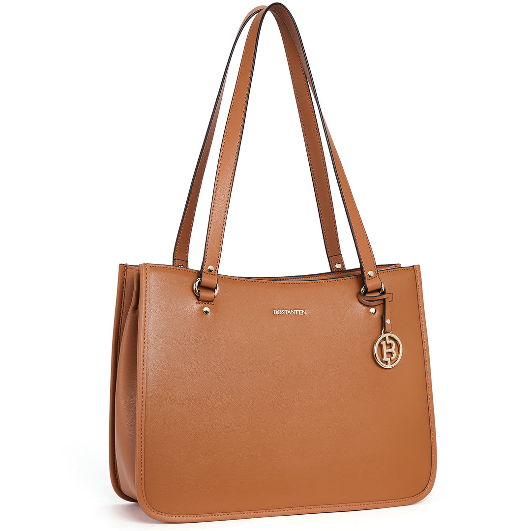 BOSTANTEN Leather Handbags Deigner Tote Bag Women Top-Handle Satchel Purses Shoulder Bags - BOSTANTEN