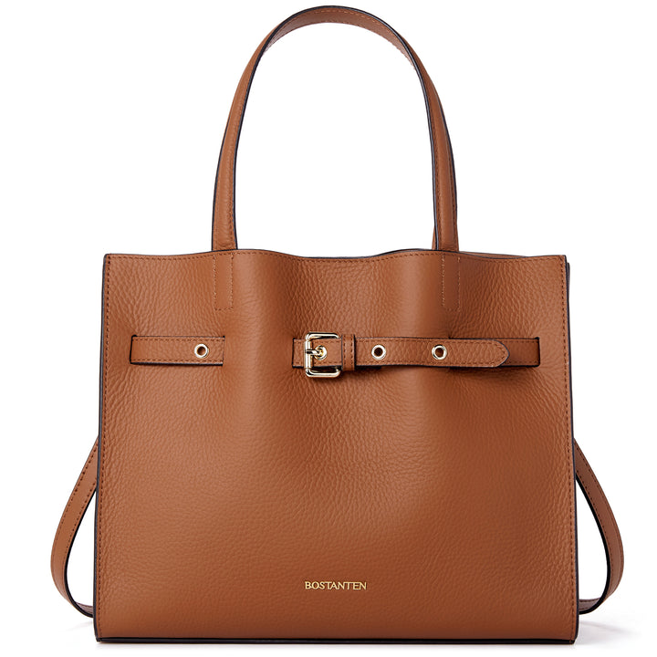 BOSTANTEN Women Handbags Purses Leather Tote Bags Designer Fashion Top Handle Crossbody Bags with Zipper Pouch - BOSTANTEN