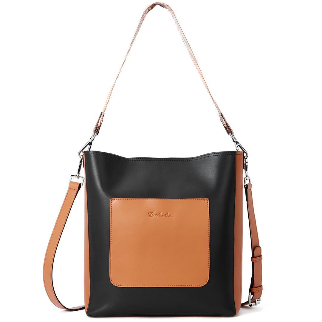 BOSTANTEN Handbags for Women Genuine Leather Designer Hobo Tote Purses Shoulder Crossbody Bucket Bags - BOSTANTEN