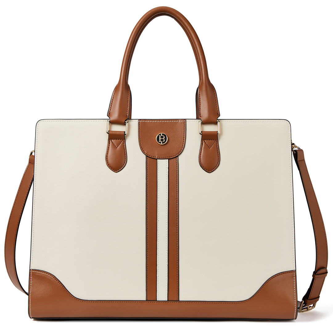 Stroud Vintage Leather Briefcase — Fashion Round - BOSTANTEN