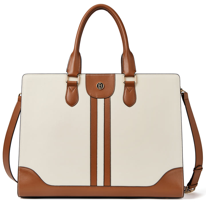Stroud Vintage Leather Briefcase — Fashion Round - BOSTANTEN
