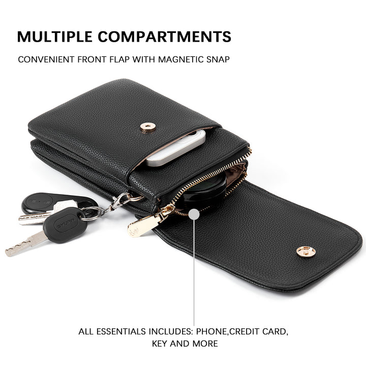 Evelyn Leather Crossbody Phone Wallet For Women —— Boudoir Style