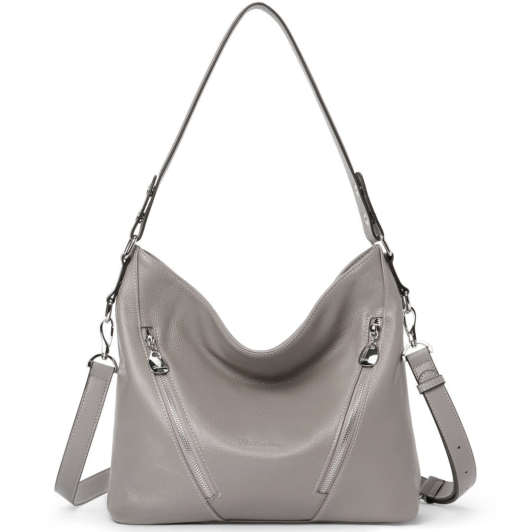 BOSTANTEN Women Leather Handbag Designer Hobo Purses Shoulder Bag - BOSTANTEN