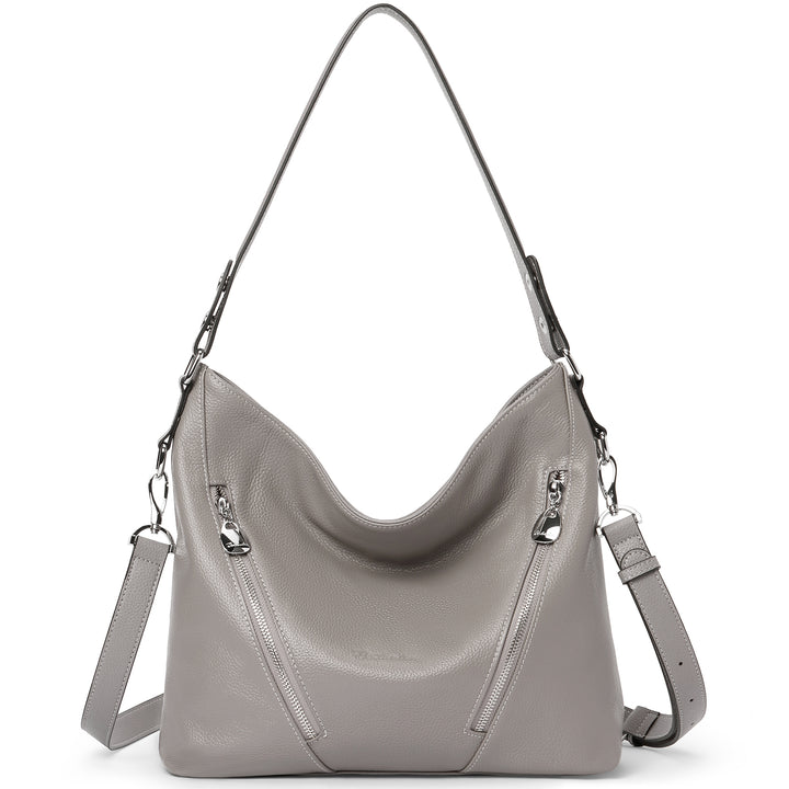 BOSTANTEN Women Leather Handbag Designer Hobo Purses Shoulder Bag - BOSTANTEN