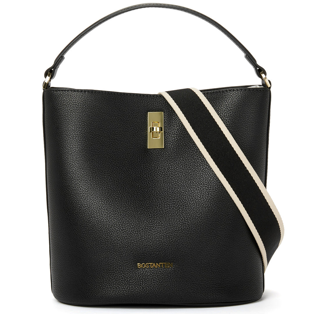 BOSTANTEN Leather Handbags for Women Designer Hobo Bucket Purses Fashion Ladies Crossbody Bags for Work Travel Daily - BOSTANTEN
