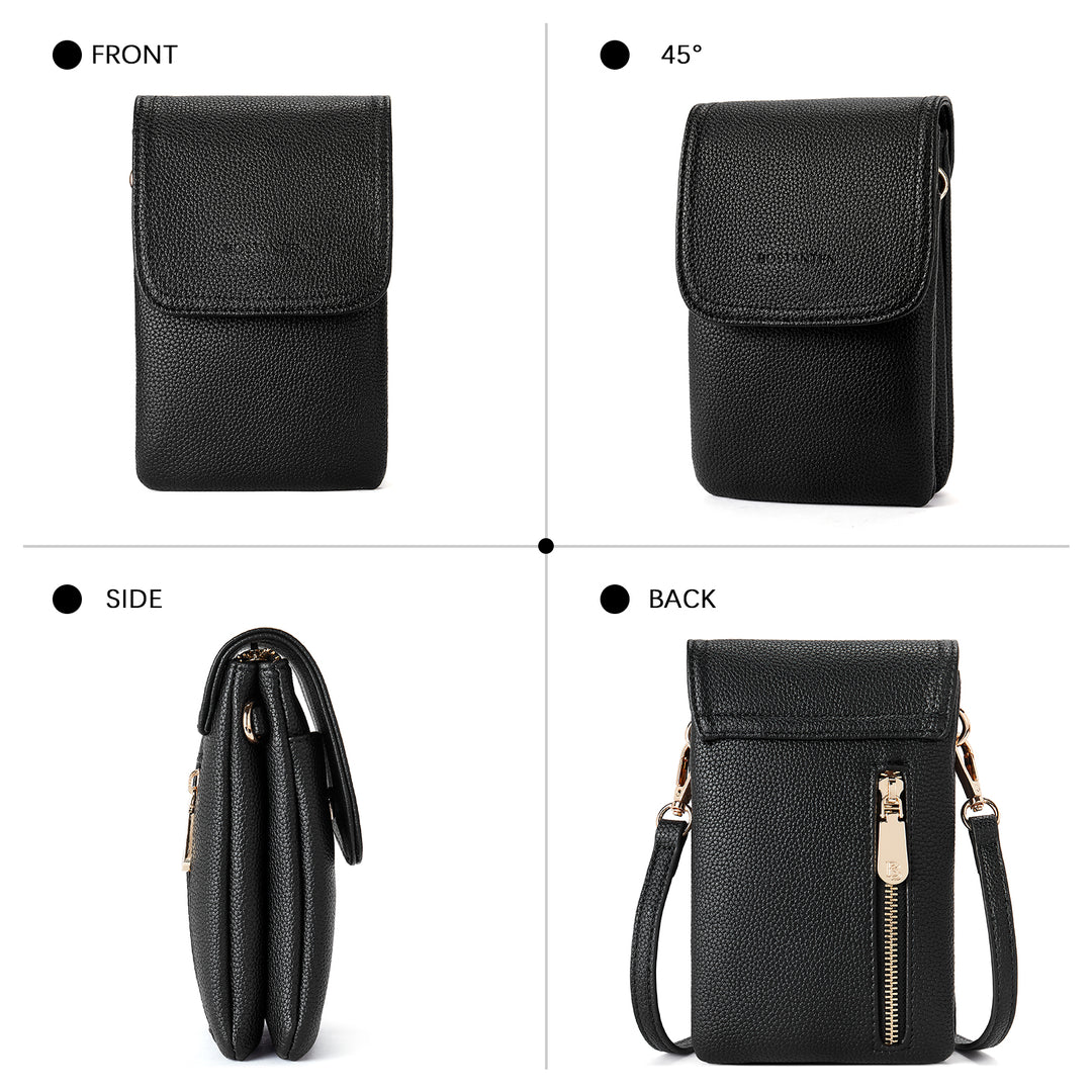 Evelyn Leather Crossbody Phone Wallet For Women —— Boudoir Style