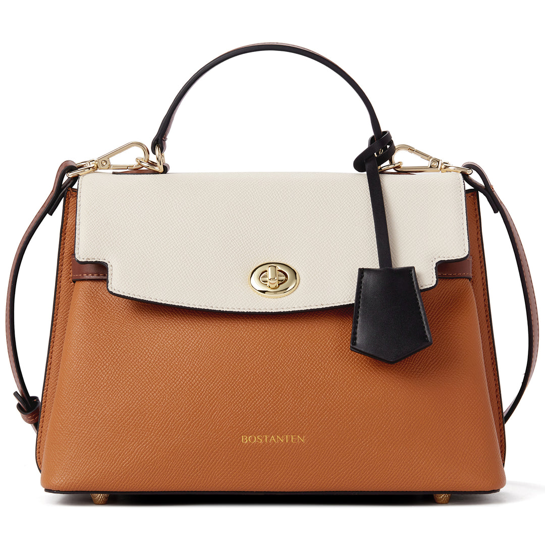BOSTANTEN Top-handle Handbags for Women Designer Leather Crossbody Satchel Bags Shoulder Tote Purse - BOSTANTEN