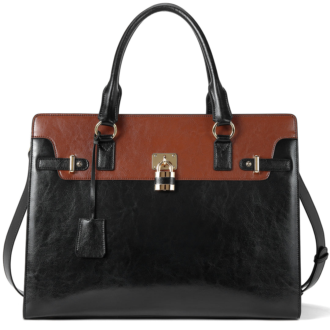 Machk Vintage Style Leather Briefcase — Fashion Everlasting - BOSTANTEN